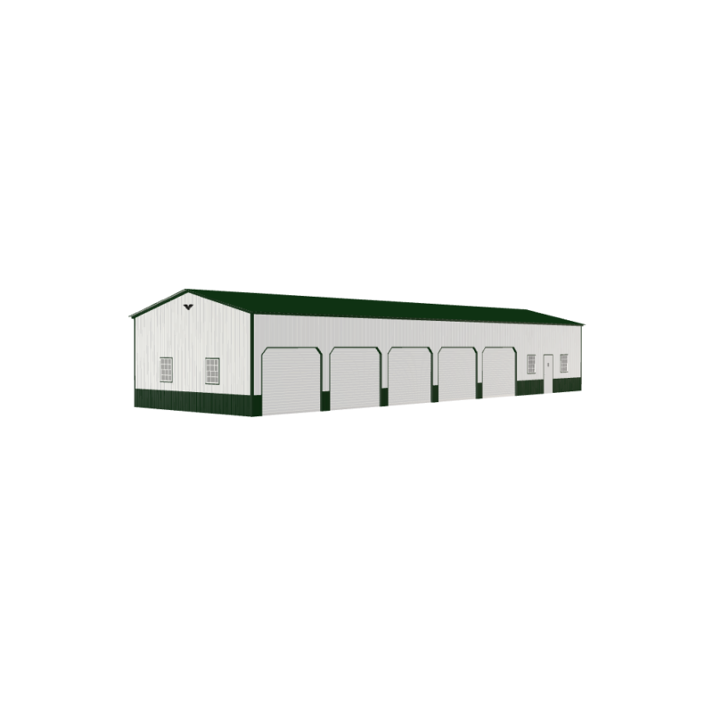 24' x 80' x 12'  5-Bay Metal Garage - Image 7