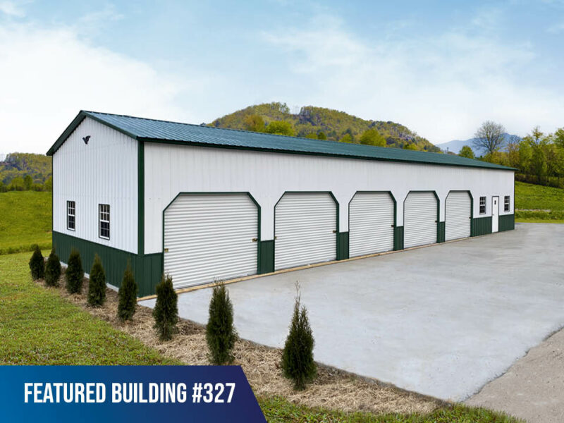 24' x 80' x 12'  5-Bay Metal Garage - Image 3