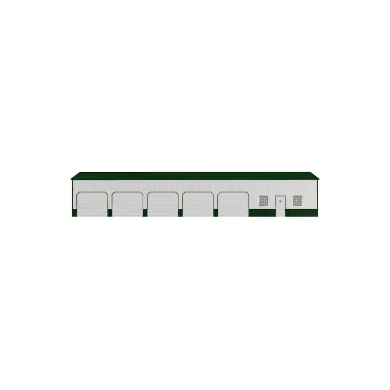 24' x 80' x 12'  5-Bay Metal Garage - Image 6