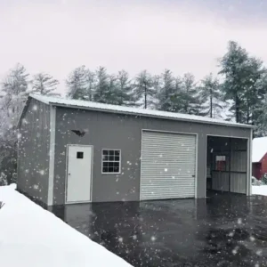 28' x 35' x 12' Double Metal Garage