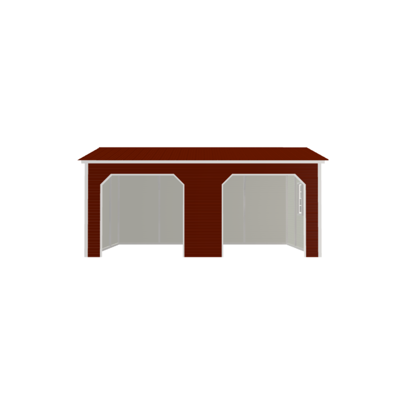 16' x 20' x 8'  Double Metal Garage - Image 6