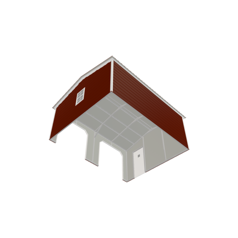 16' x 20' x 8'  Double Metal Garage - Image 9