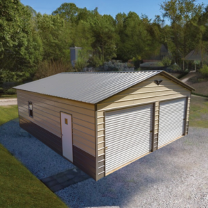 22' x 30' x 9' Double Metal Garage, Metal Buildings, Carports