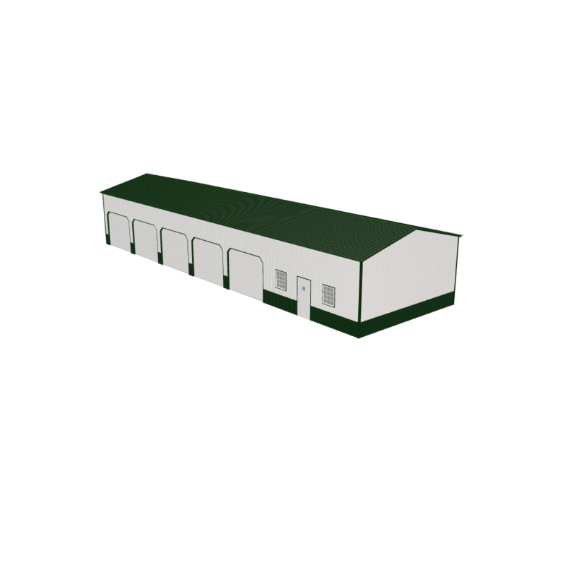 24' x 80' x 12'  5-Bay Metal Garage - Image 9