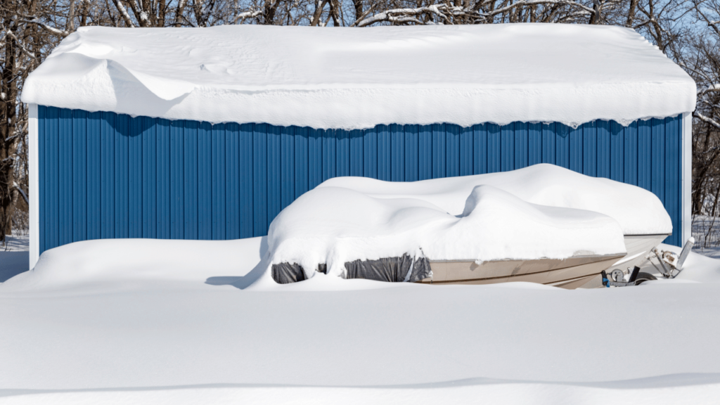 Illustration of a structure withstanding harsh weather conditions.