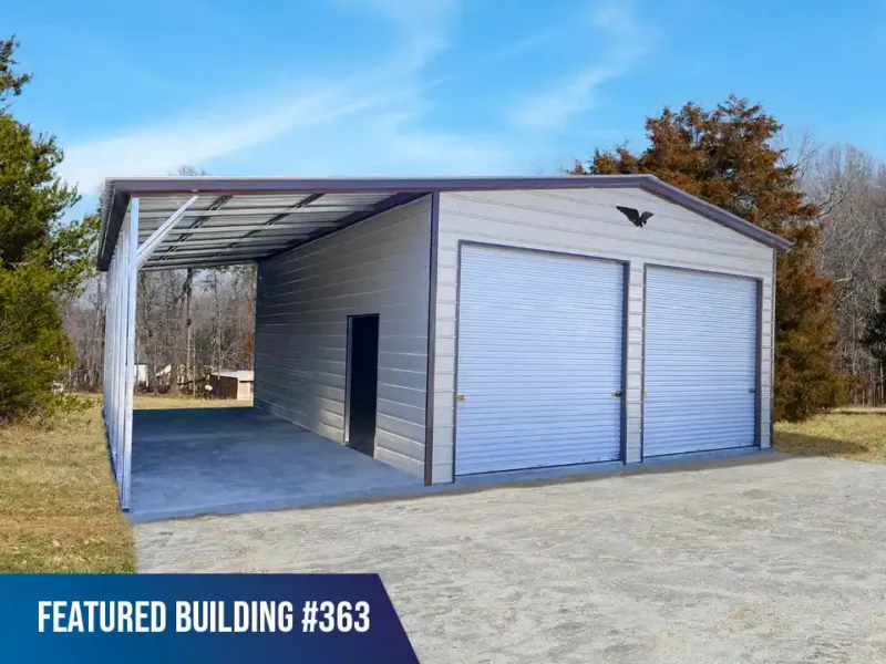 36x30 Garage with Lean-To